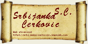 Srbijanka Čerković vizit kartica